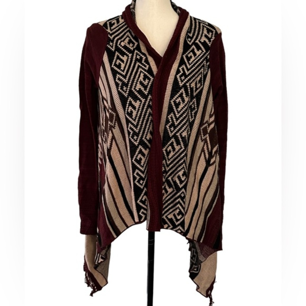 Alya  Aztec open cardigan size L knit